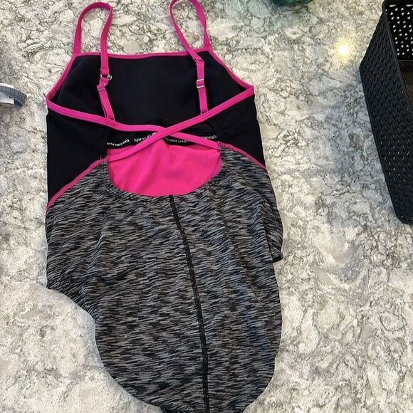🏊 Speedo Endurance Lite Bathing Suit with Hydroform Sport Bra - Size 12 - Picture 2 of 3